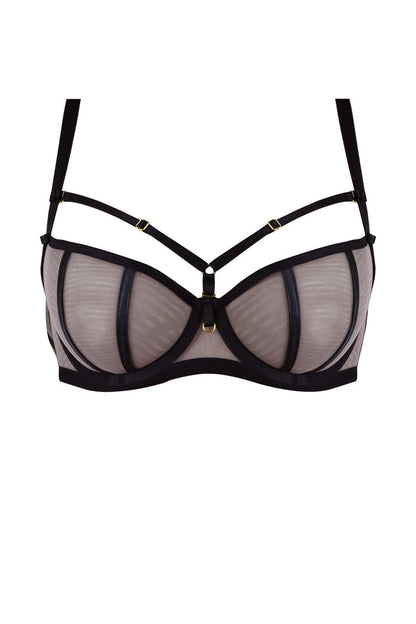 BIUSTONOSZ NAKED BALCONETTE 19120 BLACK - Lullaby Lingerie