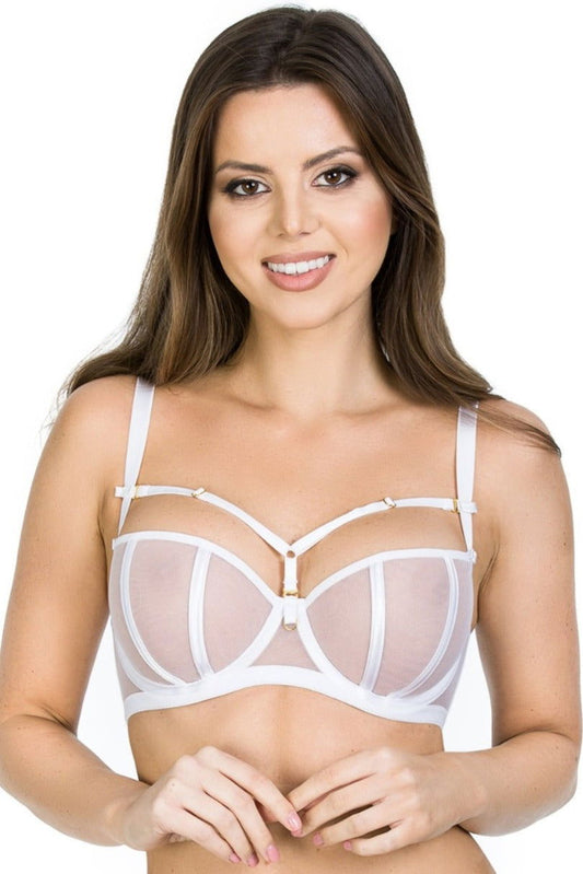 BIUSTONOSZ NAKED BALCONETTE 19120 WHITE - Lullaby Lingerie