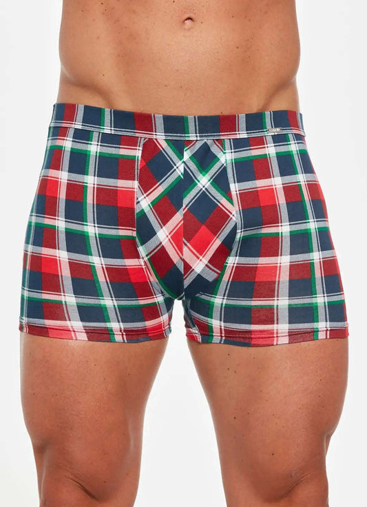 Boxer in cotone elasticizzato di alta qualità - PRIME -  904/108 - taglie dalla S alla 2XL -  Rosso-Blu - Lullaby Lingerie