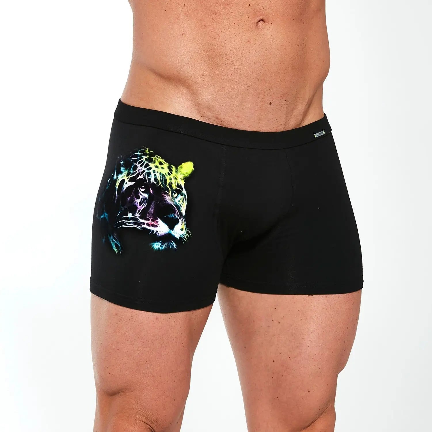 Boxer in cotone elasticizzato di alta qualità - TATTOO -  280/219 Panther - taglie dalla S alla 2XL -  Nero - Lullaby Lingerie