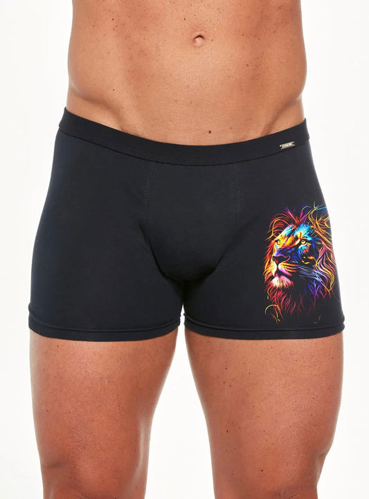 Boxer in cotone elasticizzato di alta qualità - TATTOO - 280/226 Lion - taglie dalla S alla 2XL - Lullaby Lingerie