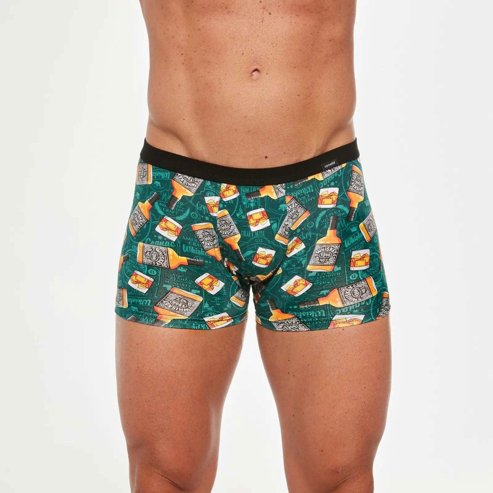 Boxer in cotone elasticizzato di alta qualità - WHISKY - TATTOO -  280/224 - taglie dalla S alla 2XL -  verde - Lullaby Lingerie