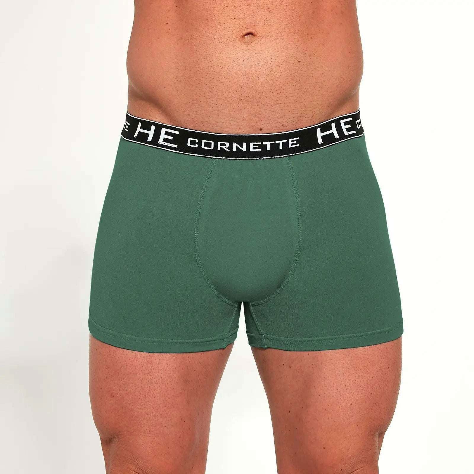Boxer uomo in cotone elasticizzato - 503 High Emotion Energy - taglie dalla S alla 2XL -  -Verde - Lullaby Lingerie
