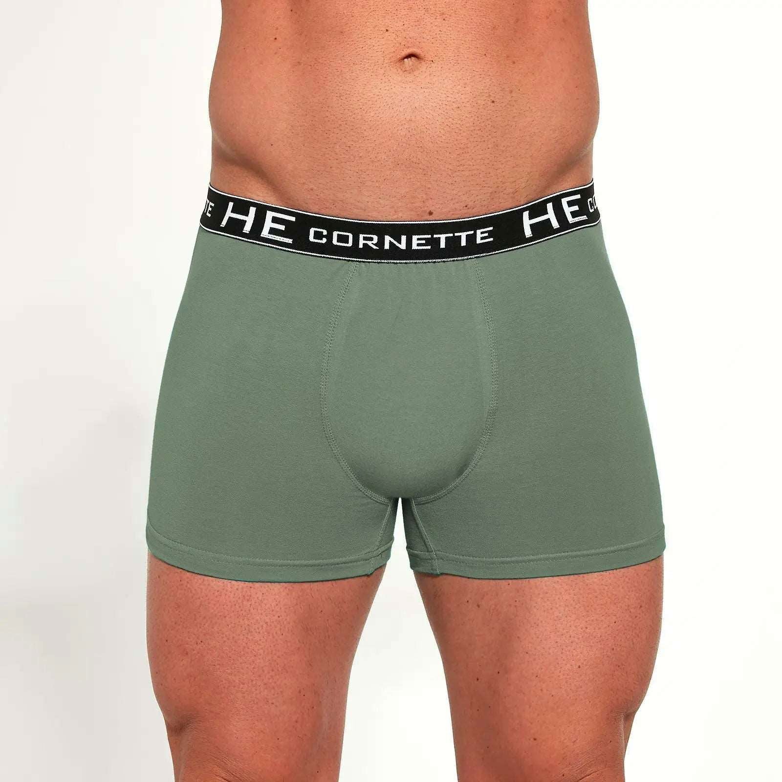 Boxer uomo in cotone elasticizzato - 503 High Emotion Energy - taglie dalla S alla 2XL -  -Verde - Lullaby Lingerie