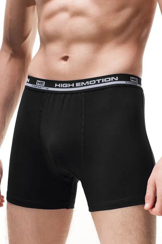 Boxer uomo in cotone elasticizzato - 503 High Emotion Energy - taglie dalla S alla 2XL -  - Nero - Lullaby Lingerie