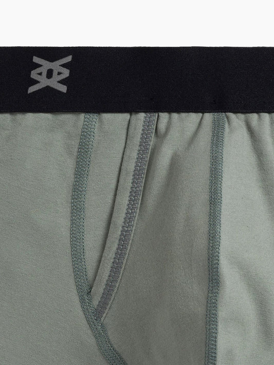 Boxer uomo in cotone elasticizzato con apertura laterale - MH-186 - Kaki - Lullaby Lingerie