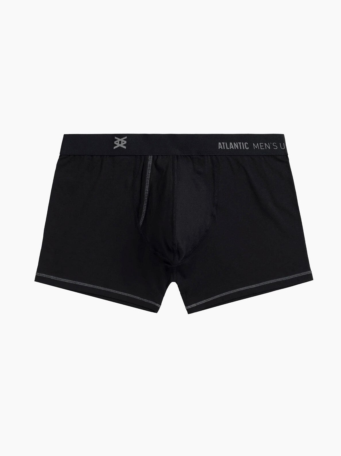 Boxer uomo in cotone elasticizzato con apertura laterale - MH-186 - Nero - Lullaby Lingerie