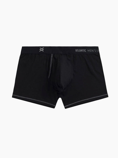 Boxer uomo in cotone elasticizzato con apertura laterale - MH-186 - Nero - Lullaby Lingerie