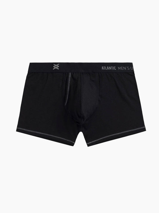 Boxer uomo in cotone elasticizzato con apertura laterale - MH-186 - Nero - Lullaby Lingerie