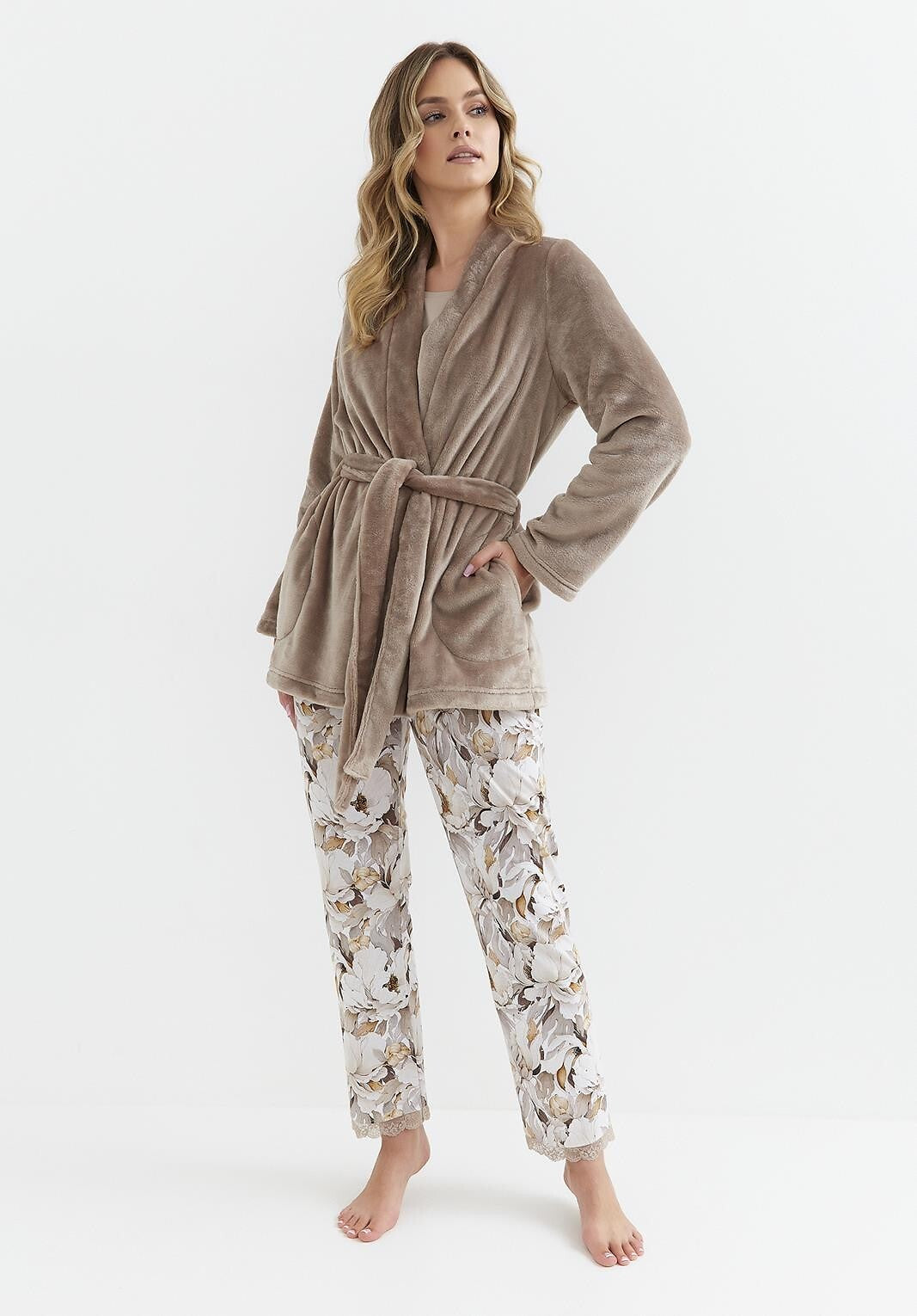 Calda vestaglia corta da donna - CAMELIA - 140 - Lullaby Lingerie