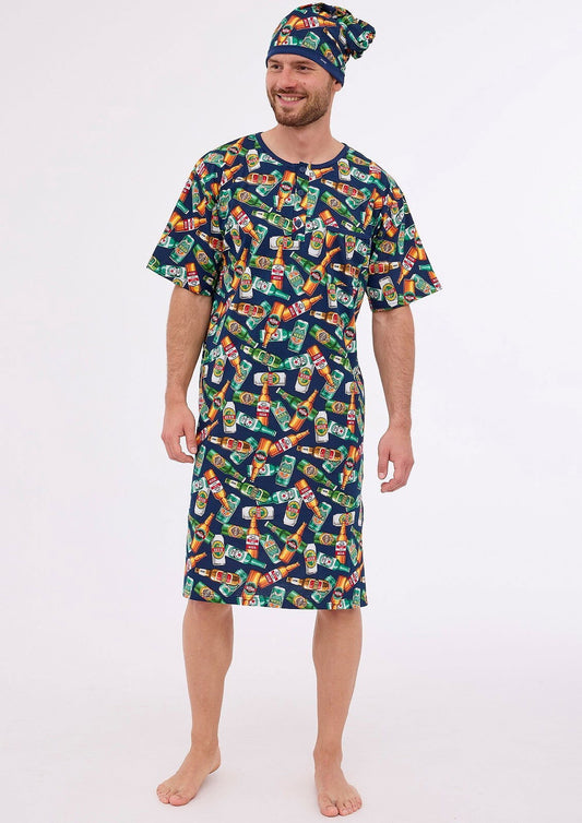 Camicia da Notte da Uomo - 109/29 - Beer - Lullaby Lingerie