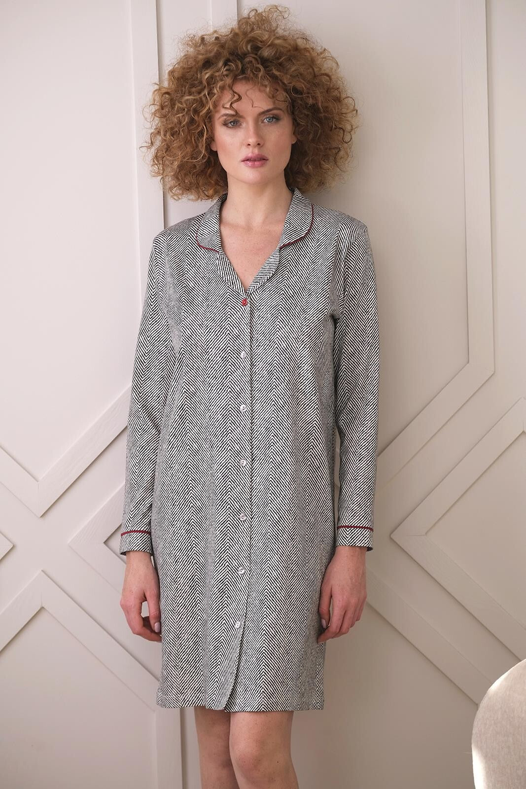 Camicia da notte da donna in cotone di alta qualità - JORDY - 409 - Lullaby Lingerie