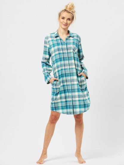 Camicia da notte da donna in flanella di cotone - DOROTY - Lullaby Lingerie