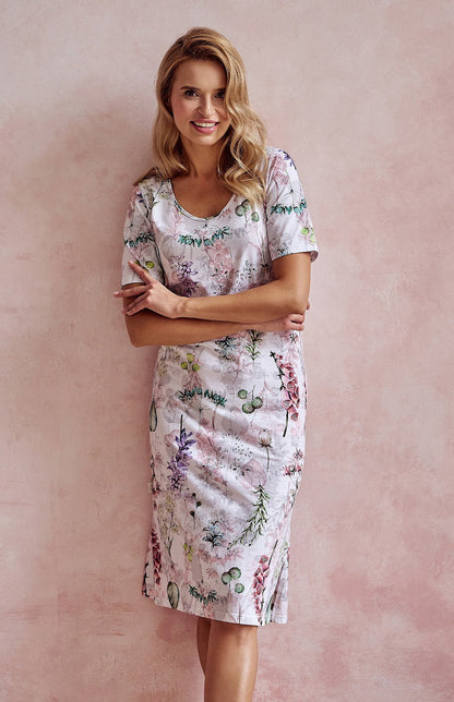 Camicia da notte da donna in puro cotone  - Olive - Lullaby Lingerie