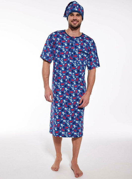 Camicia da notte da uomo manica lunga in 100% cotone - 109/24 PLAYBOY - Lullaby Lingerie