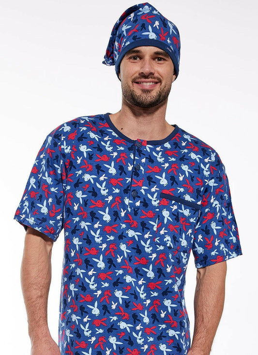Camicia da notte da uomo manica lunga in 100% cotone - 109/24 PLAYBOY - Lullaby Lingerie