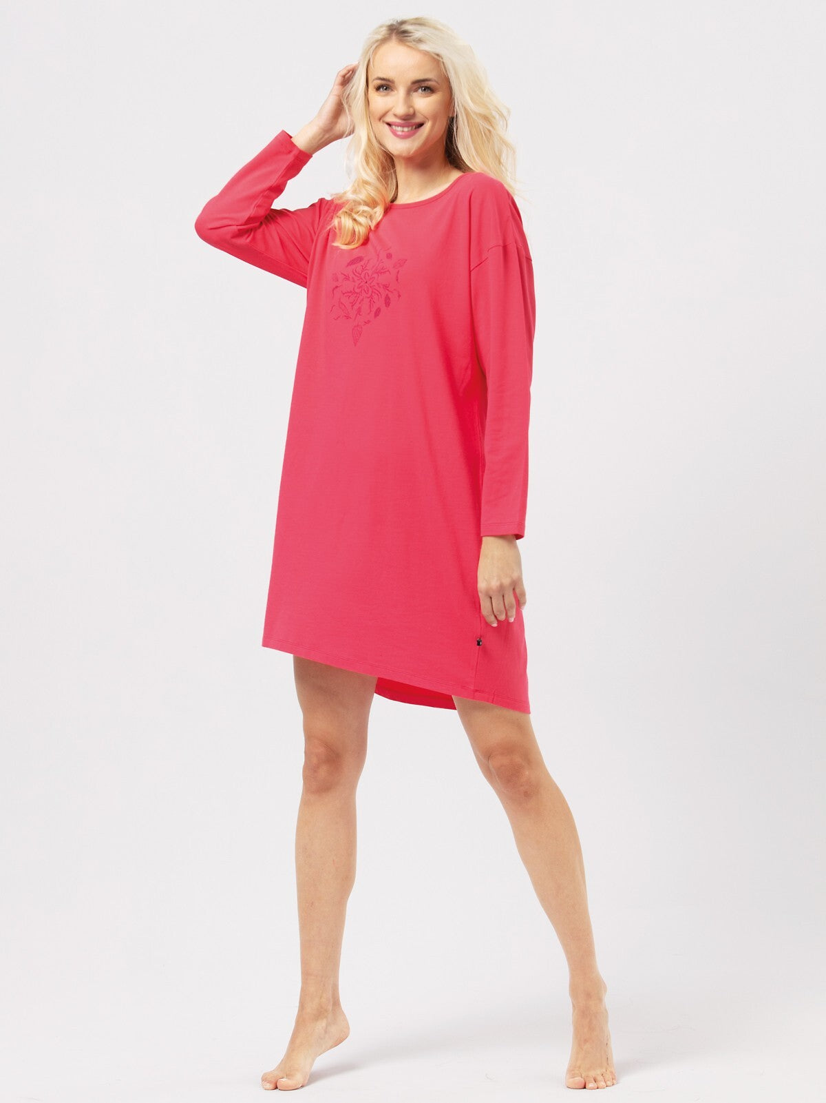 Camicia da notte in cotone - Melograno - LND 928 - Lullaby Lingerie