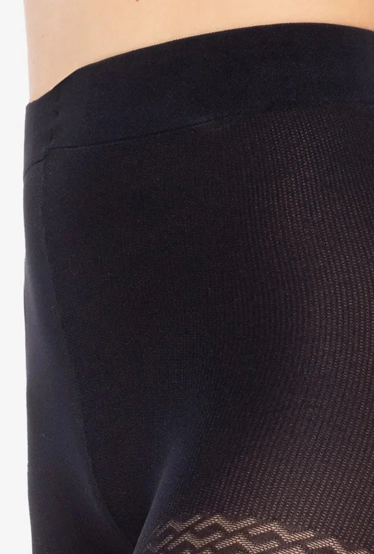 Collant in microfibra lavorato - Modeline 06 - 40 den - effetto push up - Lullaby Lingerie