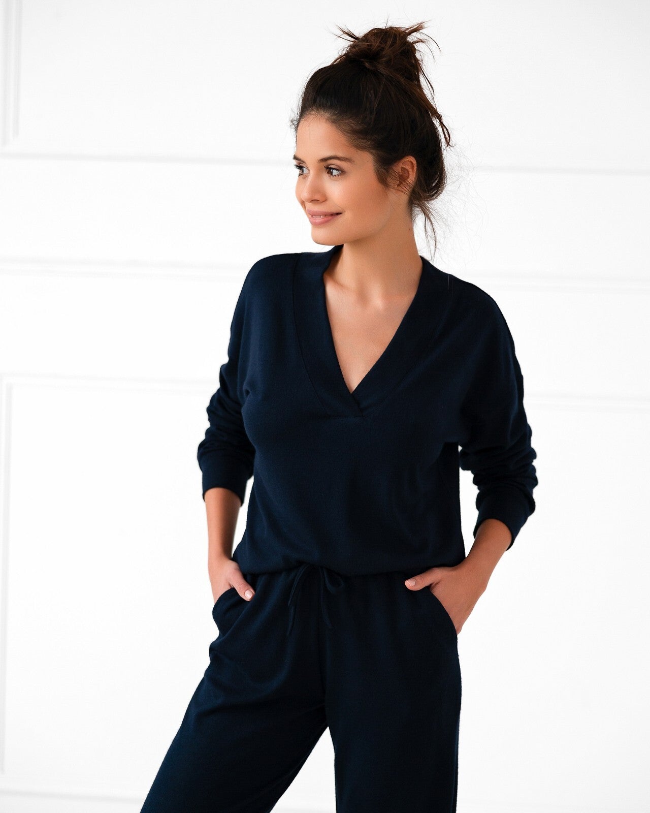 Completo da Donna Homewear - Navy Blue - in viscosa - Lullaby Lingerie
