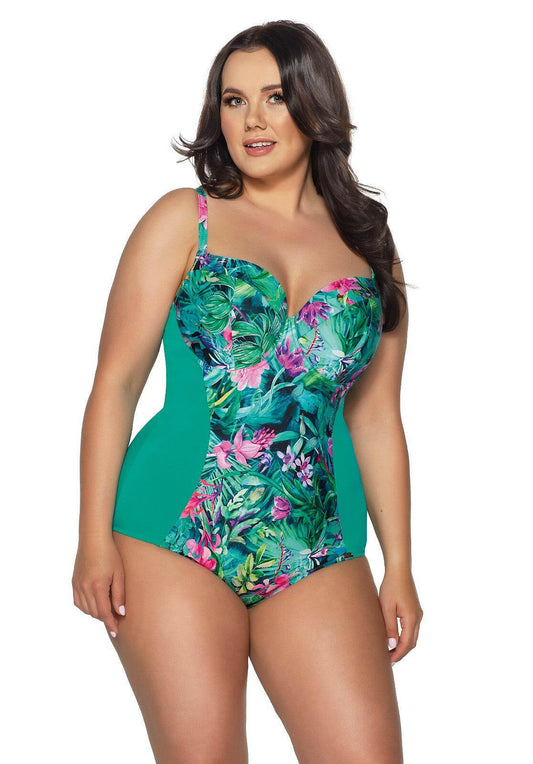 Costume da bagno intero donna - PARADISE ISLAND - Coppe differenziate -  SKJ 52 maxi - Lullaby Lingerie