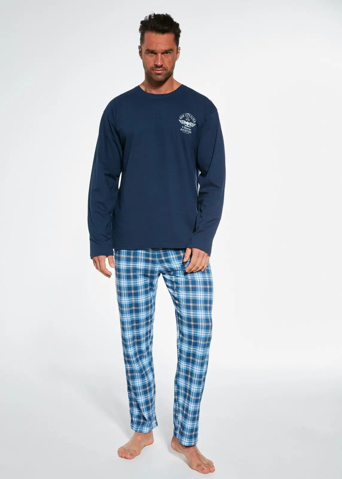 Pigiama Uomo in Cotone - 100% cotone - EVERGREEN - Aviator - 124/242 - Lullaby Lingerie