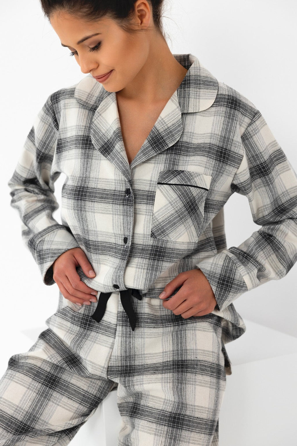 Pigiama aperto da donna in cotone - HOME - Cressida - Lullaby Lingerie