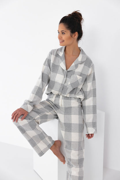 Pigiama da donna aperto in cotone - Maggie Evie - Lullaby Lingerie