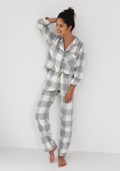 Pigiama da donna aperto in cotone - Maggie Evie - Lullaby Lingerie