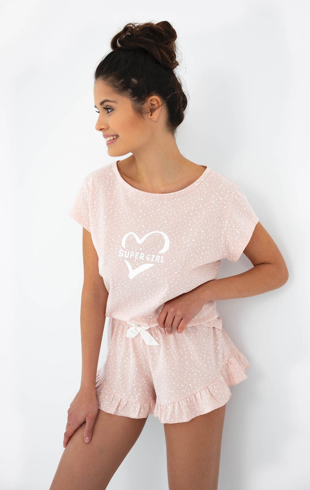 Pigiama da donna in 100% cotone - Super Girl - Lullaby Lingerie