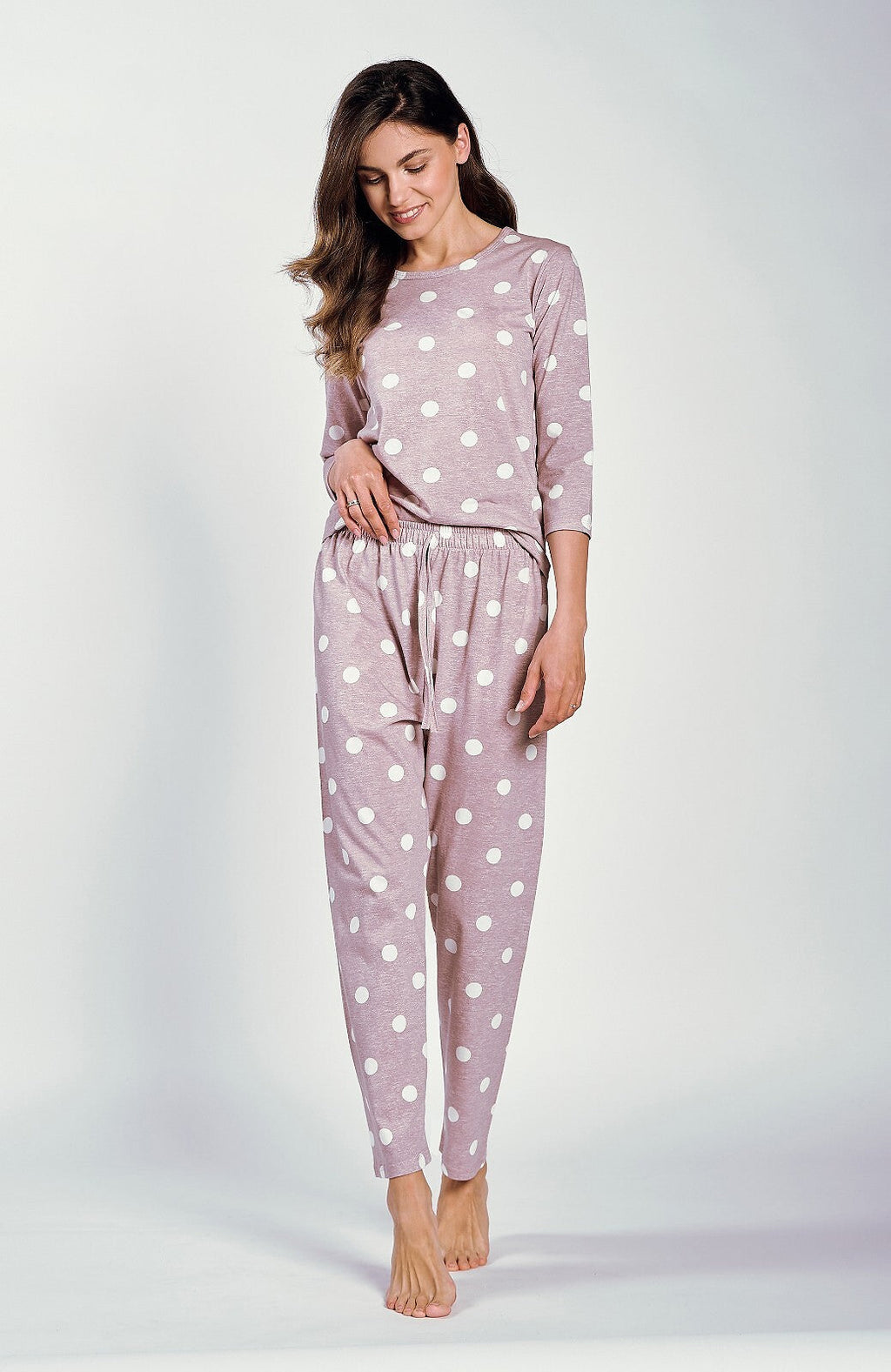 Pigiama da donna in cotone fantasia a pois - Dolly - Lullaby Lingerie