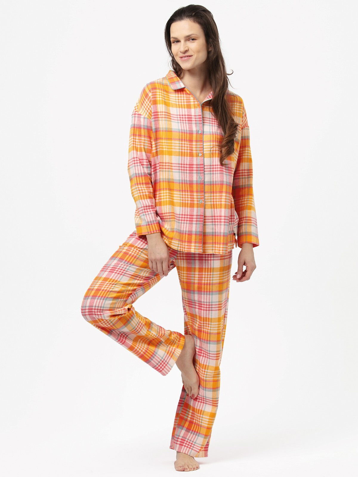 Pigiama da donna in flanella - PUMPKIN - Lullaby Lingerie