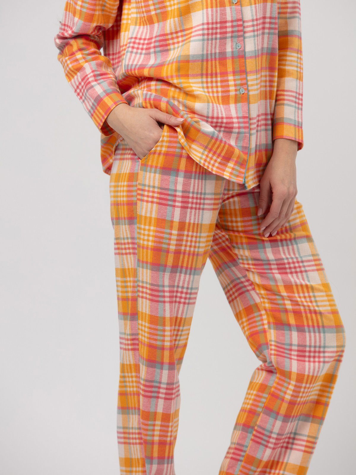 Pigiama da donna in flanella - PUMPKIN - Lullaby Lingerie