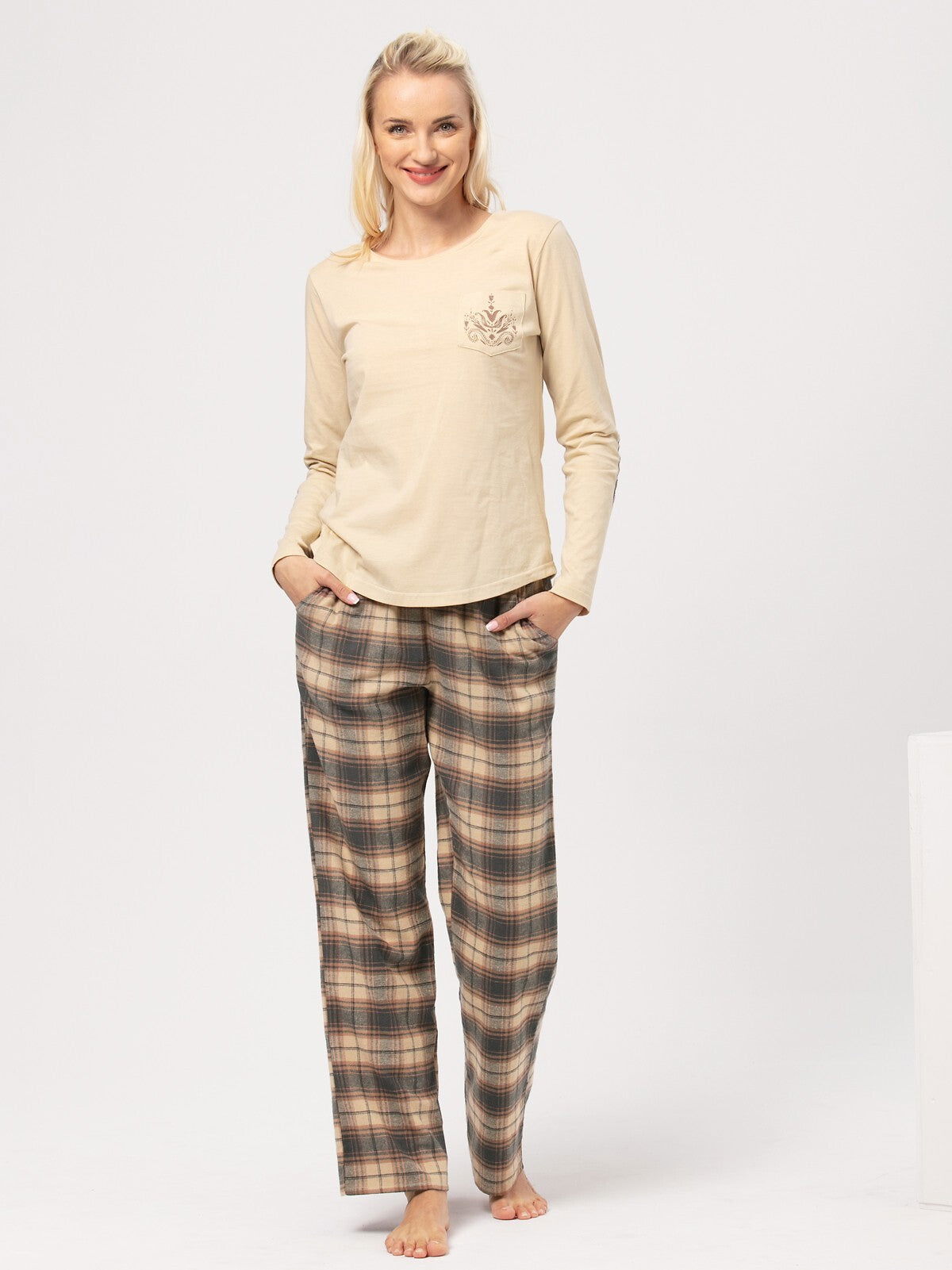 Pigiama da donna in flanella | 100% cotone | COZY | LNS 403 - Lullaby Lingerie