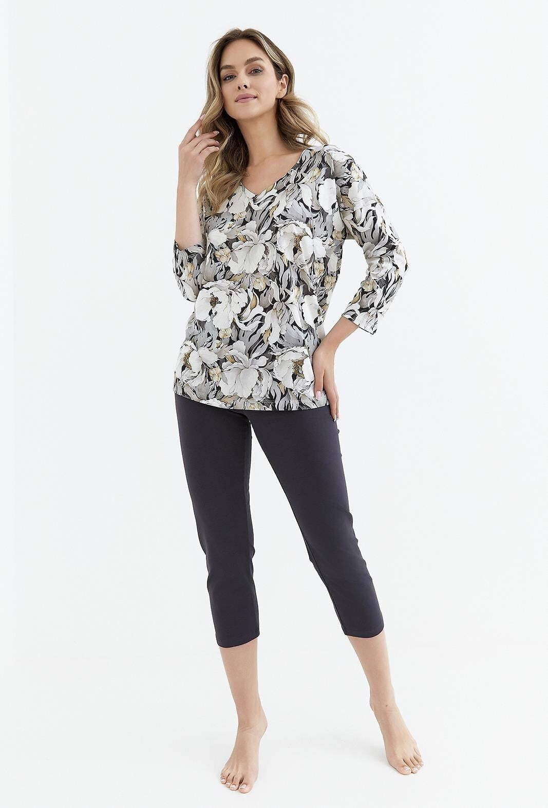 Pigiama da donna in puro cotone - PALACE - taglie dalla S alla 3XL - 415 - Lullaby Lingerie