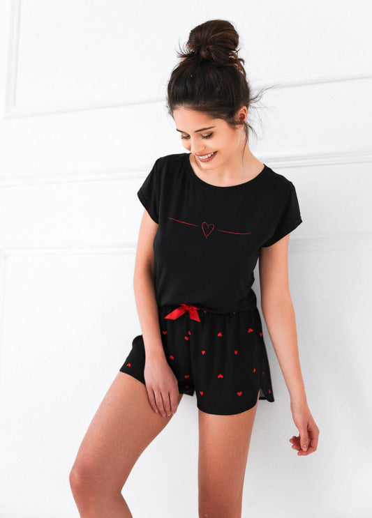 Pigiama da donna in viscosa - LOVE Whipster - taglie dalla S alla XL - Lullaby Lingerie