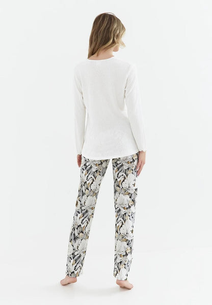 Pigiama da donna in viscosa e cotone - PALACE - 417 - Lullaby Lingerie