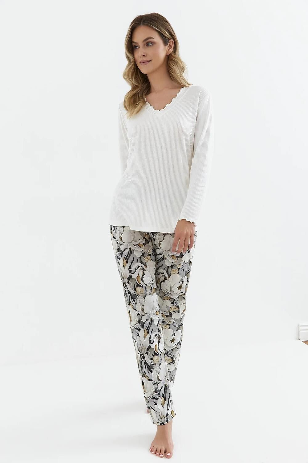 Pigiama da donna in viscosa e cotone - PALACE - 417 - Lullaby Lingerie