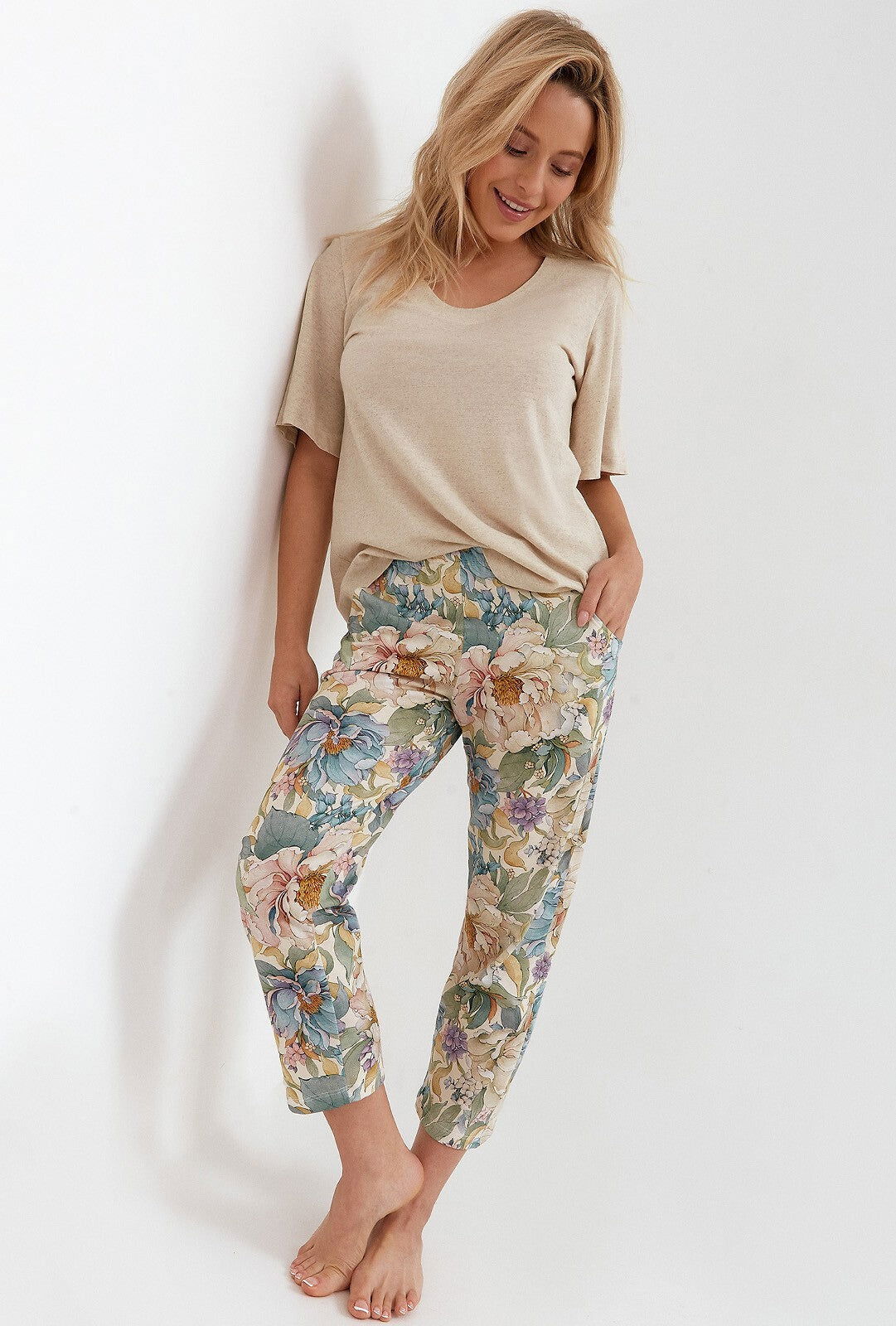 Pigiama da donna in viscosa e lino - 269 - Lullaby Lingerie