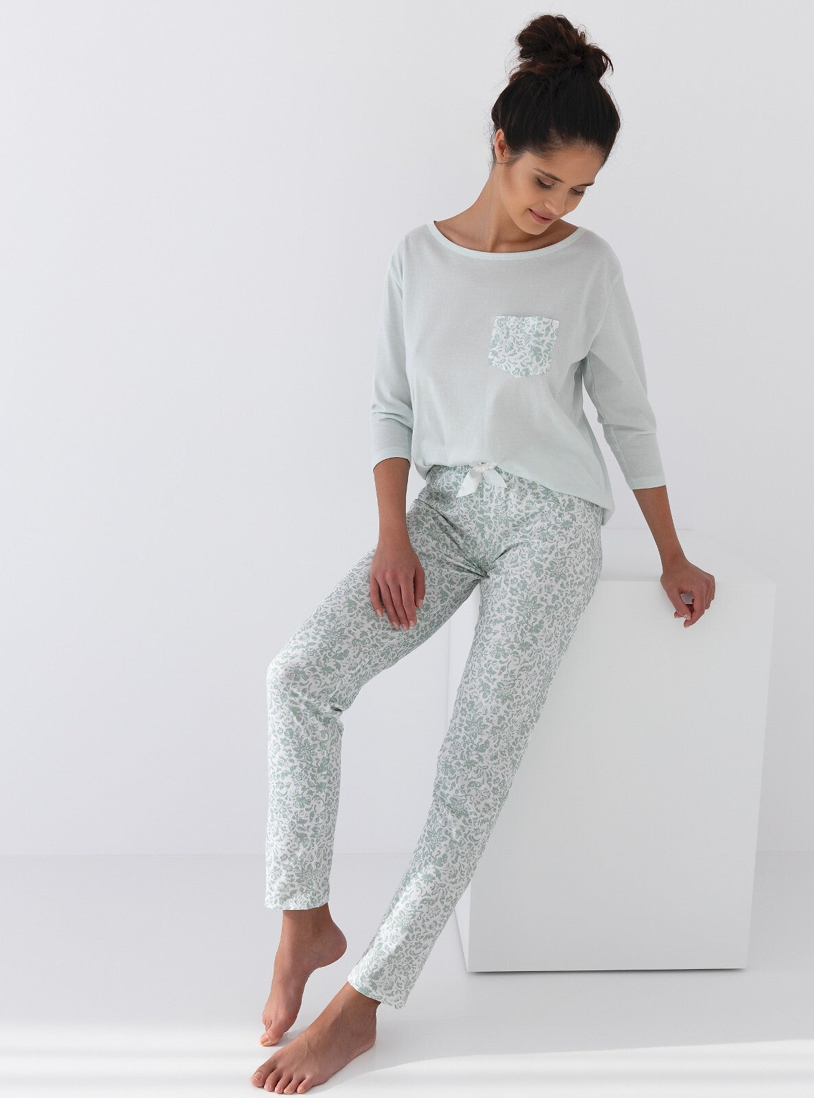 Pigiama da donna manica 3/4 - SWEET Flora - Lullaby Lingerie