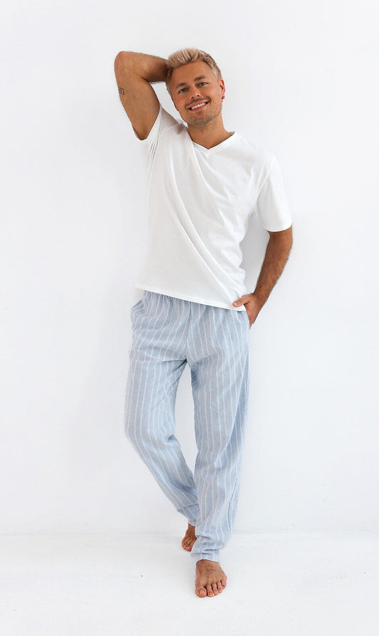 Pigiama da uomo estivo in cotone e viscosa - EDEN - David - Lullaby Lingerie