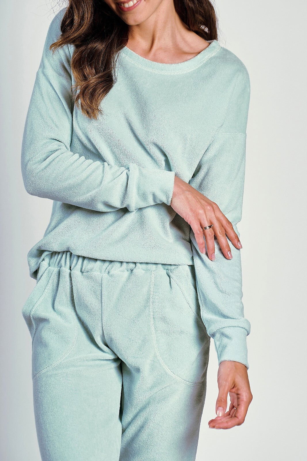 Pigiama donna in 100% cotone Frotte - Jessie - Lullaby Lingerie