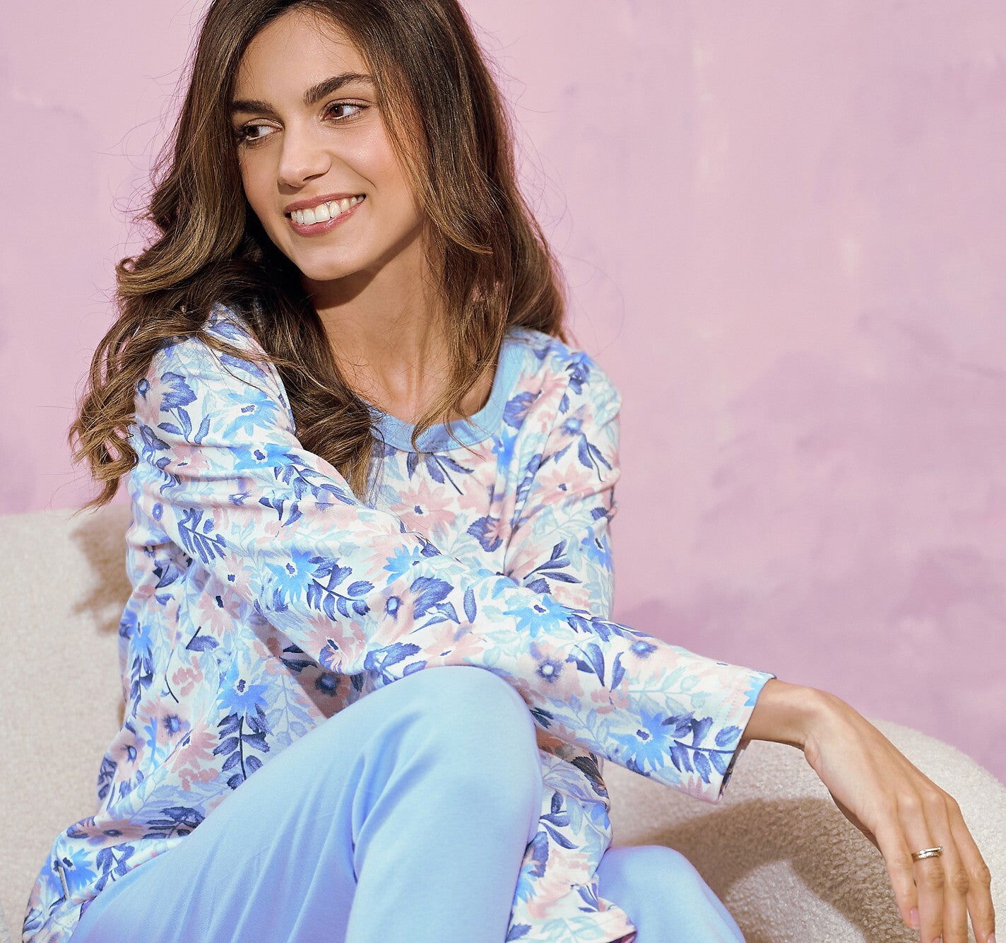 Pigiama donna in puro cotone interlock - Ginny - Lullaby Lingerie