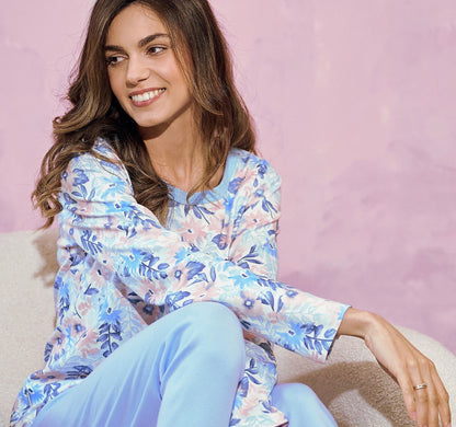 Pigiama donna in puro cotone interlock - Ginny - Lullaby Lingerie