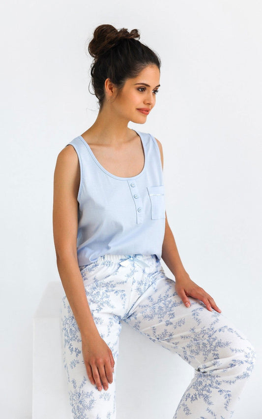 Pigiama donna spalla larga in puro cotone - LIBRA - Arely - Lullaby Lingerie