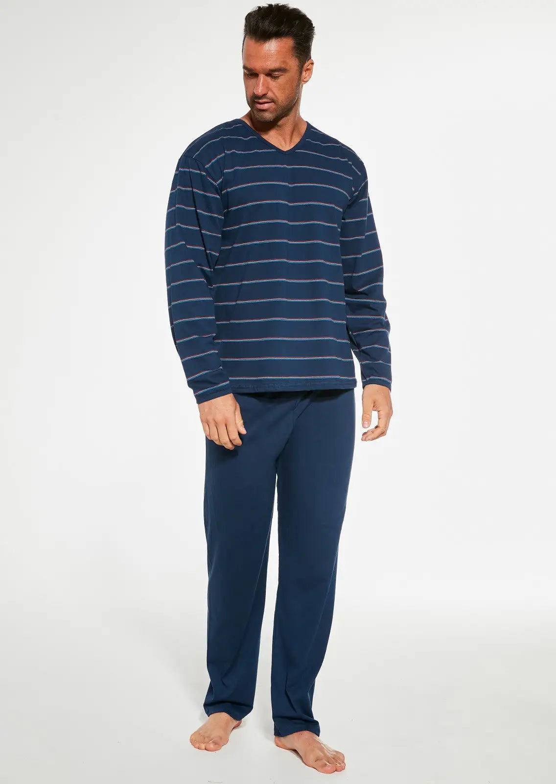 Pigiama uomo in cotone - Various 139/36  - taglie dalla S alla 2XL -  BLU - Lullaby Lingerie
