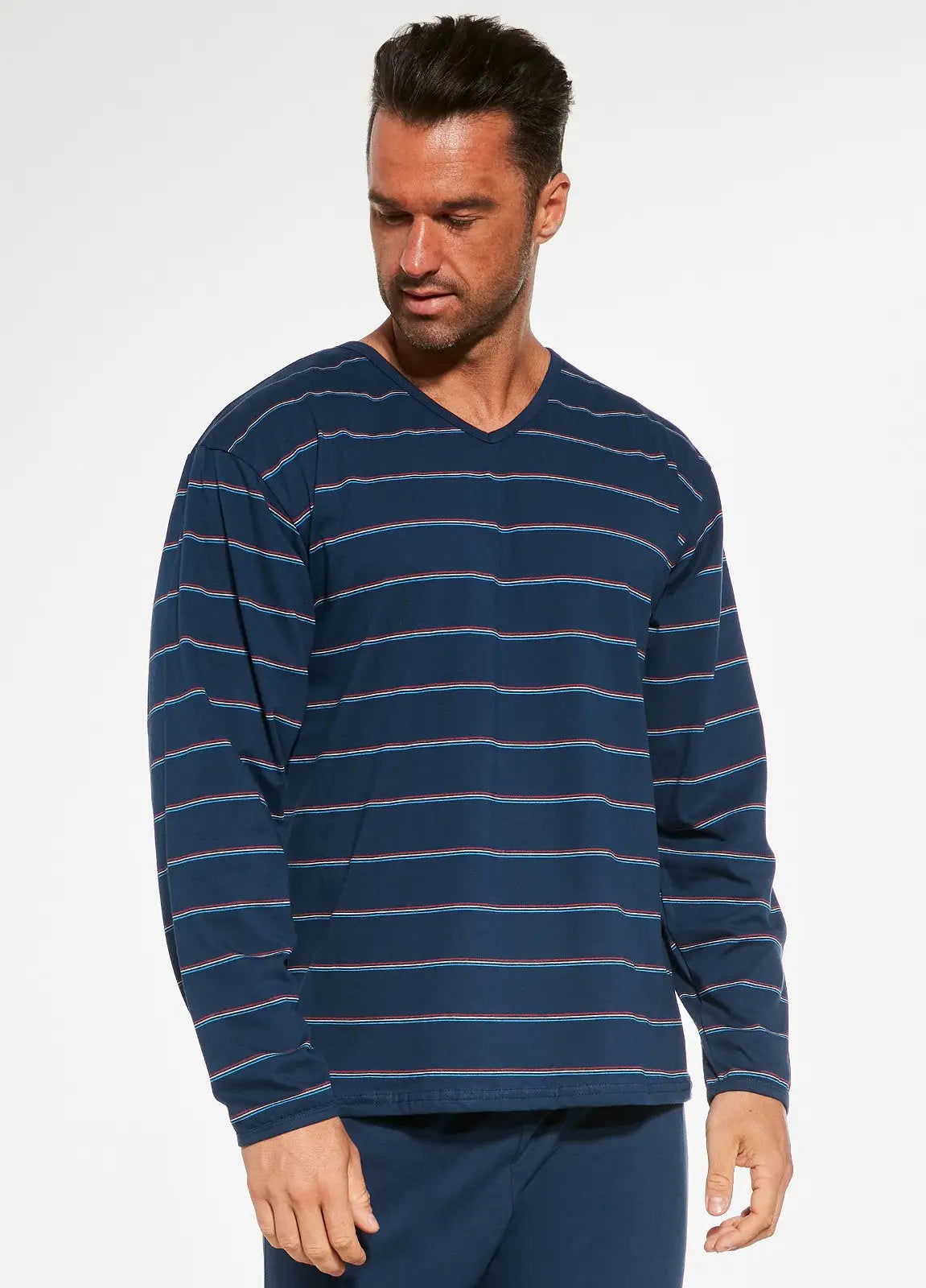 Pigiama uomo in cotone - Various 139/36  - taglie dalla S alla 2XL -  BLU - Lullaby Lingerie