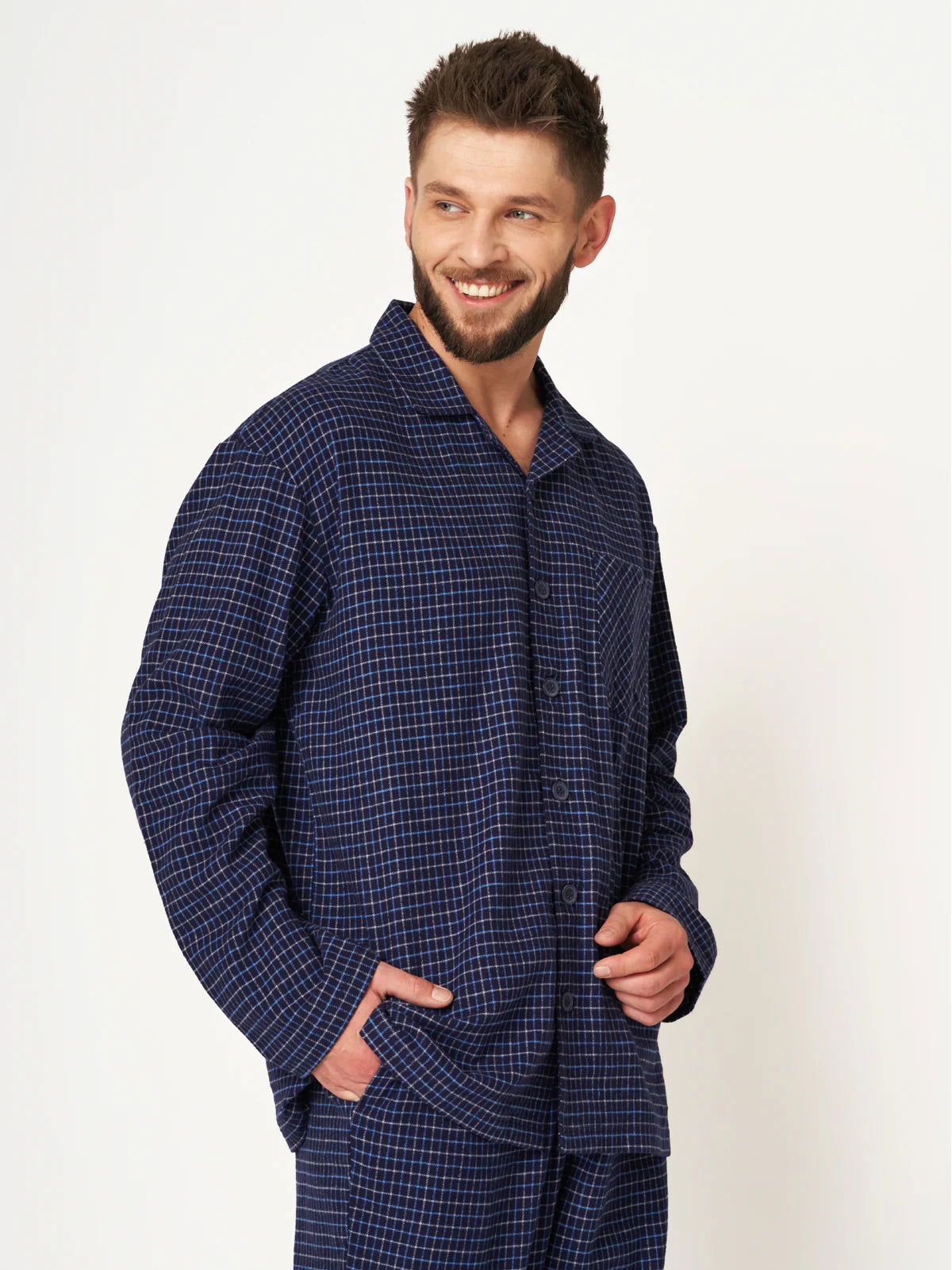 Pigiama uomo in flanella di cotone - GORDON - Lullaby Lingerie