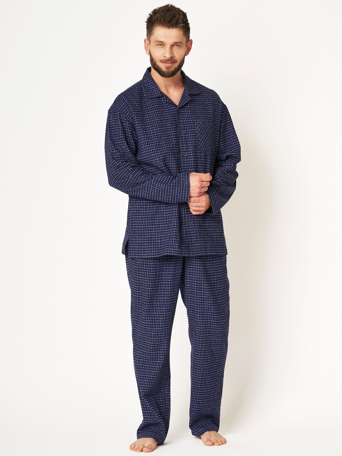 Pigiama uomo in flanella di cotone - GORDON - Lullaby Lingerie