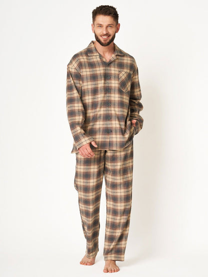 Pigiama uomo in flanella di cotone - GREGORY - Lullaby Lingerie