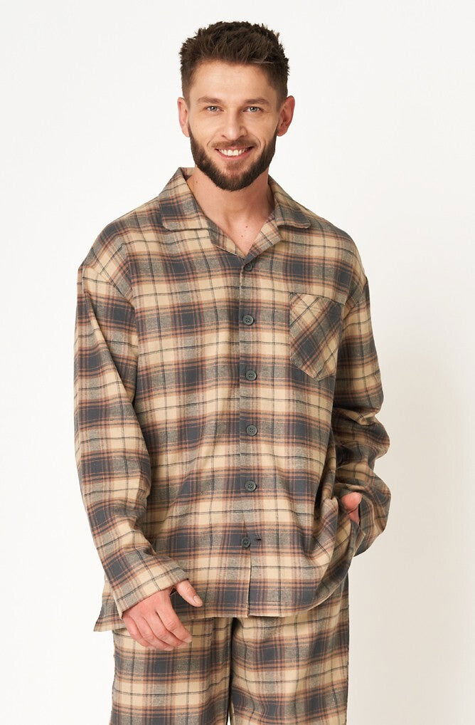 Pigiama uomo in flanella di cotone - GREGORY - Lullaby Lingerie